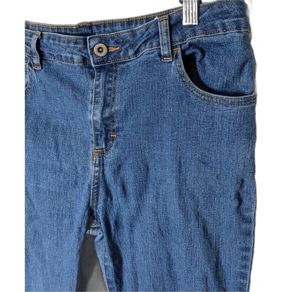 Girls Plus 16.5 16 1/2 Distressed Medium Rinse Jeans - Picture 4 of 6